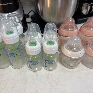 Dr. Brown's and Pink Baby Bottles Set